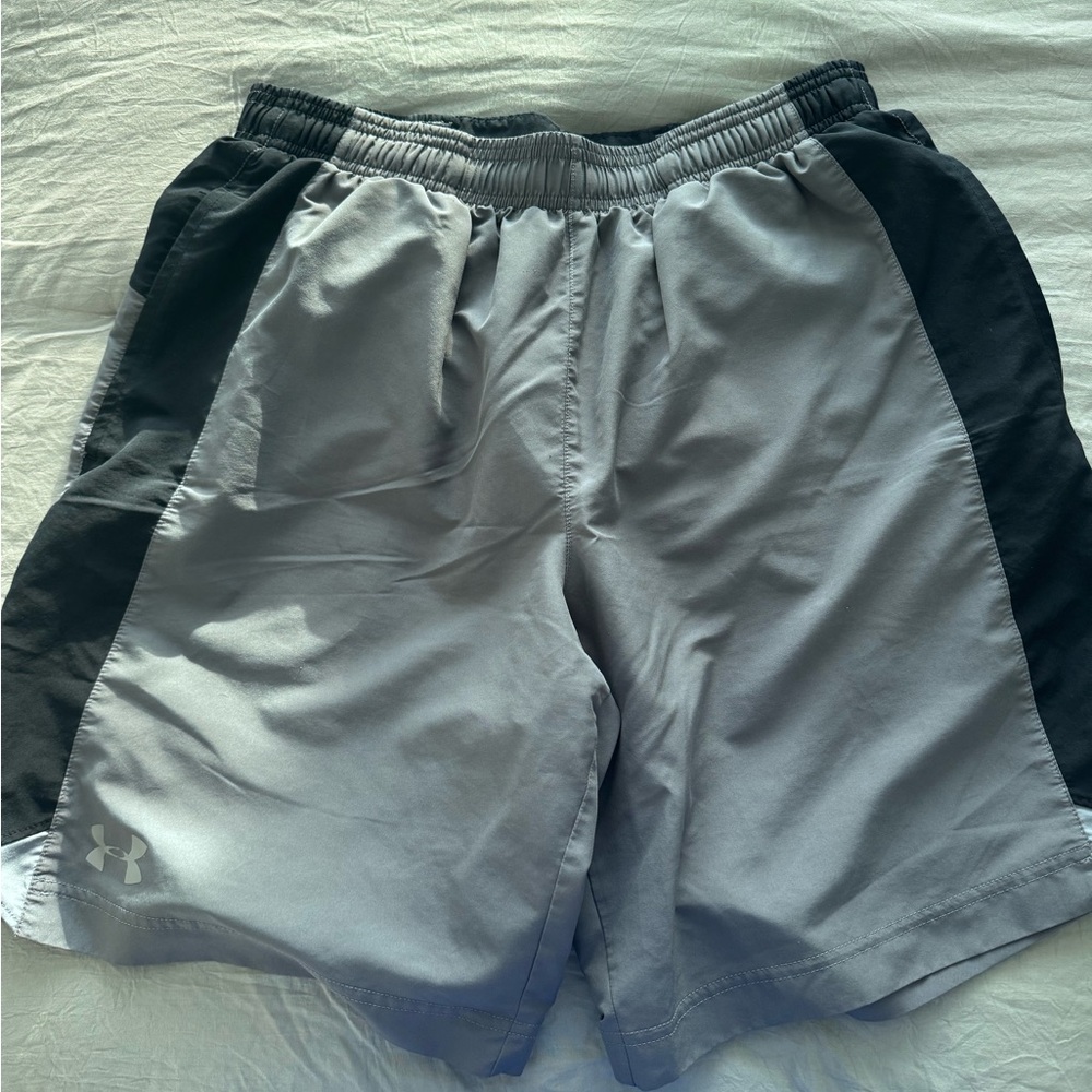 Under Armour Men's Gray and Black Athletic Shorts